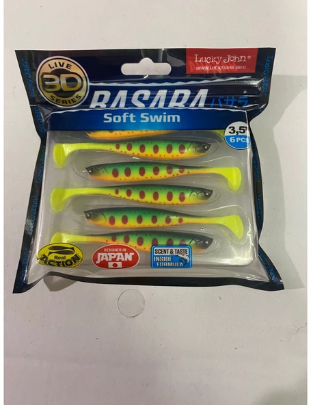 LUCKY  JOHN  BASARA 3D SOFT  SWİM  3.5'' (8.89 CM ) PG01  6P SİLİKON  YEM ürün görseli