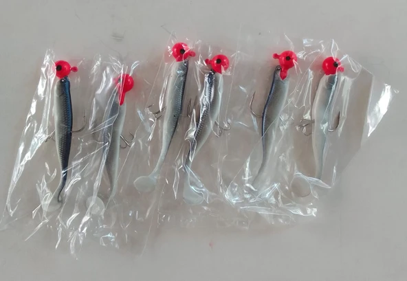 LUCKY JOHN BASARA (TR003) 3.5'' HAZIR İĞNELERİ TAKILMIŞ SİLİKON BALIK YEM - Resim 3