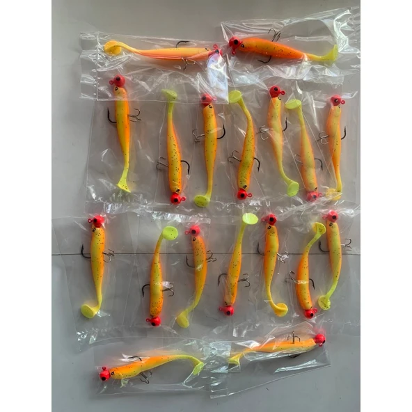 LUCKY JOHN BASARA (PG03) 3.5'' HAZIR İĞNELERİ TAKILMIŞ SİLİKON BALIK YEM - Resim 3