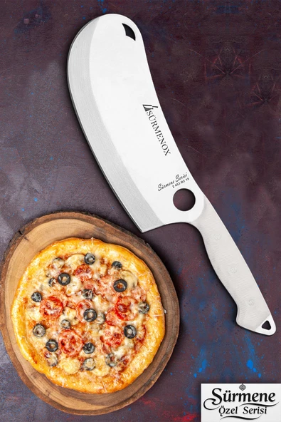 Sürmene Serisi Mutfak Bıçak Seti Pide Börek Pizza Salata Bıçağı Beyaz Verzalit Sap HDS-155 ürün görseli 1