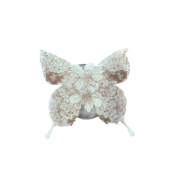 E2M POP SOCKET TELEFON TUTUCU KELEBEK BEYAZ ürün görseli