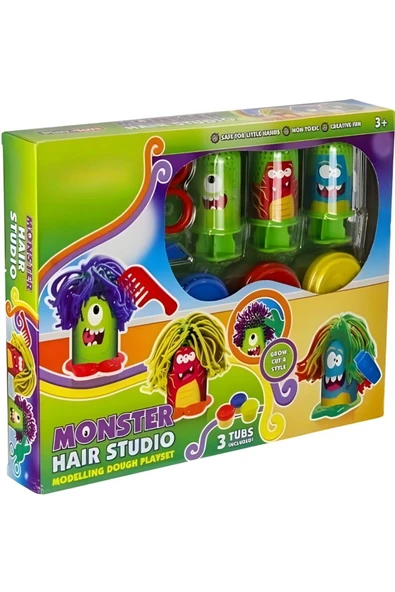 Monster Hair Studio Oyun Hamuru Seti | Canavar Kuaför Eğlencesi! ürün görseli