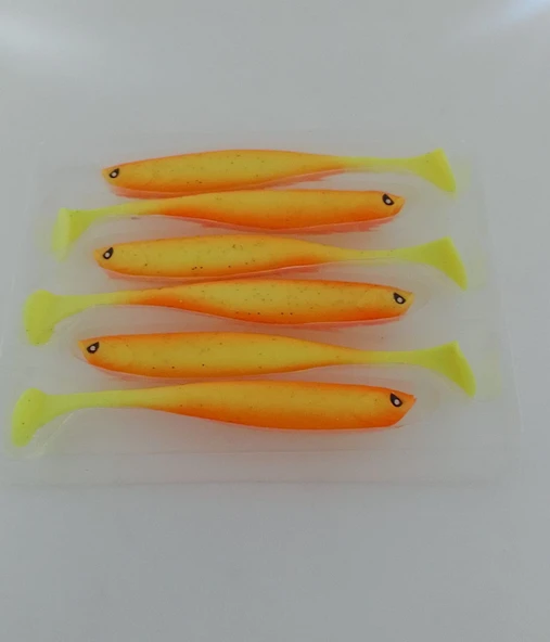 LUCKY  JOHN  BASARA 3D SOFT  SWİM  3.5'' (8.89 CM ) PG03 6P SİLİKON  YEM - Resim 5