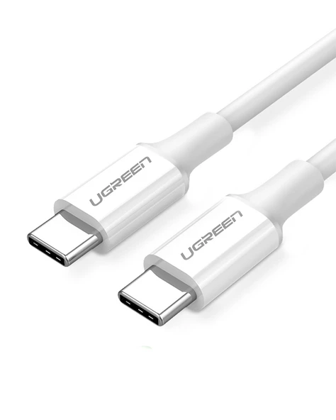 UGREEN USB-C 60W 3A QC PD Hızlı Şarj Kablosu, 0.5 Metre, Beyaz, 60517 ürün görseli