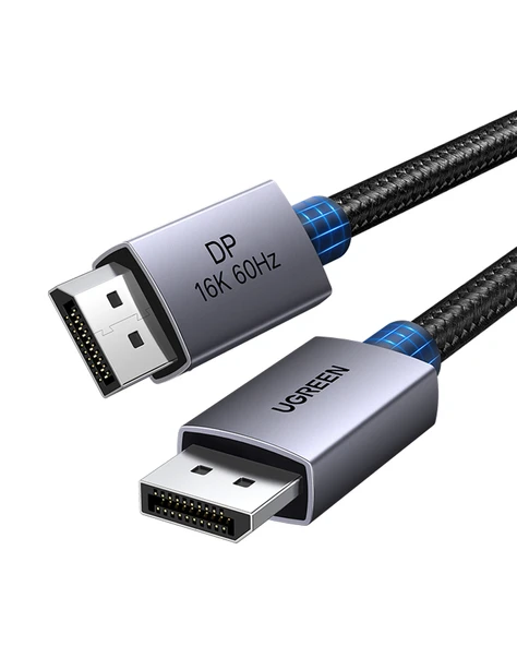 UGREEN Displayport 16K@60Hz Male to Male Örgülü Kablo 2m, 55568 ürün görseli