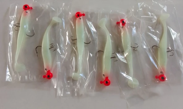 LUCKY JOHN BASARA (TR002) 3.5'' HAZIR İĞNELERİ TAKILMIŞ SİLİKON BALIK YEM - Resim 3