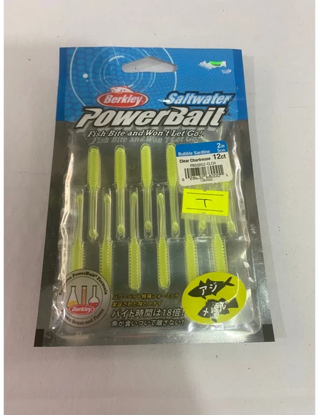 BERKLEY BUBBLE SARDİNE  CLEAR CHARTREUSE LRF SAHTE  YEM ürün görseli