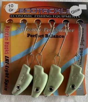 ECOTACKLE GLOW  RENKLİ BALIK KAFALI 10 GRAM HAREKETLİ ZOKA ürün görseli