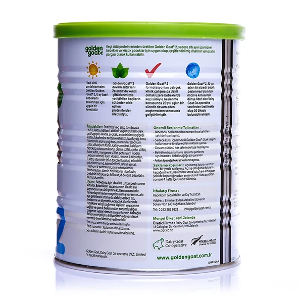 Golden Goat 2 Keçi Sütlü Devam Sütü 6-12 Ay 400 Gr - Resim 5