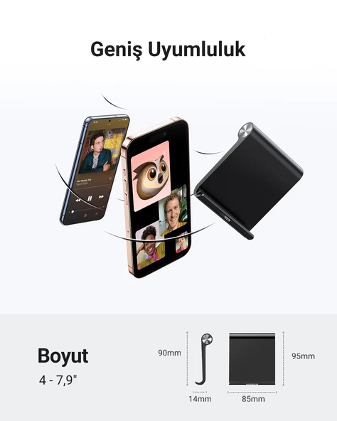 UGREEN Çok Amaçlı Masaüstü Telefon Standı, Siyah, 50747 - Resim 8