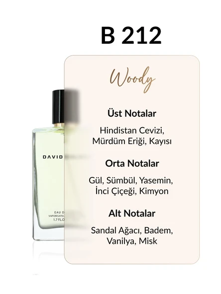 David Walker B212 History 50 ml Kadın Parfüm | Woody - Resim 2