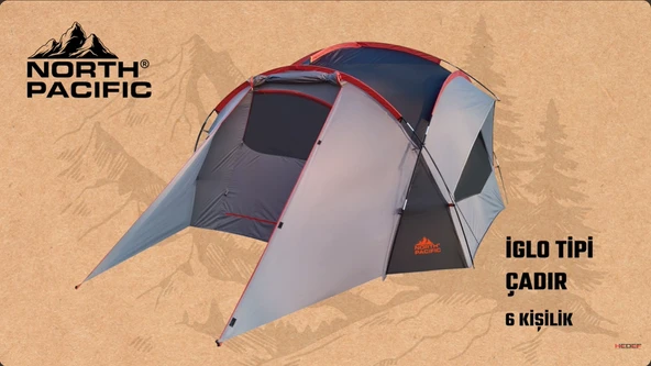 North Pacific Çift Katmanlı Aile Çadırı / 4-6 Kişilik ürün görseli 1
