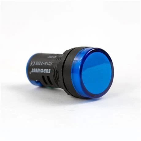 Eurowest Mavi LED Sinyal Lambası 22mm 24V ( 5 ADET ) ürün görseli 1