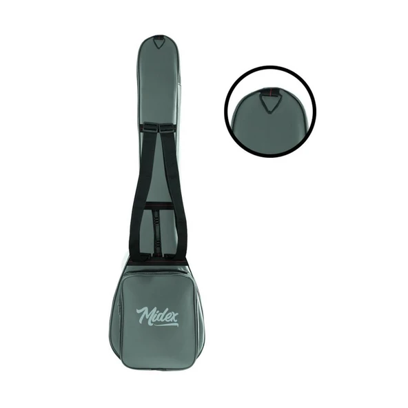 Midex CS-107 Kısa Sap Saz Bağlama Gigbag Çantası Kılıfı Kalın Soft Case - Resim 3