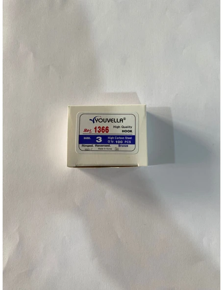 YOUVELLA 1366 DELİKLİ TIRNAKLI OLTA İĞNESİ 100 'LÜ NO:3 ürün görseli