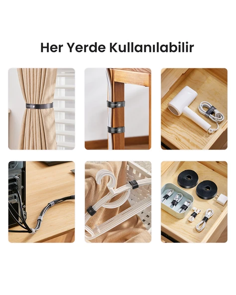 UGREEN Kablo Düzenleyici Cırt Band 2 Metre, 40354 - Resim 8