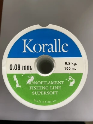 KORALLE 0.08 MM 100 METRE MONOFİLAMENT MİSİNA ürün görseli