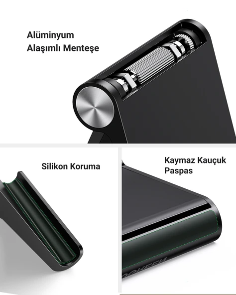 UGREEN Çok Amaçlı Masaüstü Telefon Standı, Siyah, 50747 - Resim 6