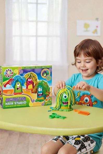 Monster Hair Studio Oyun Hamuru Seti | Canavar Kuaför Eğlencesi! - Resim 2
