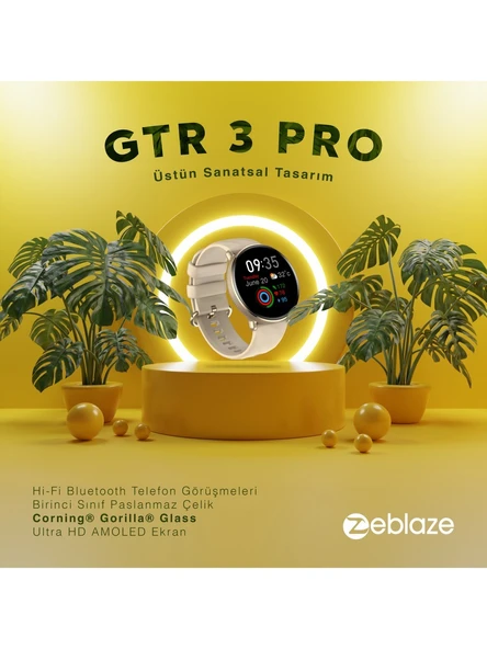 ZEBLAZE GTR 3 PRO CHAMPAGNE GOLD - Resim 5