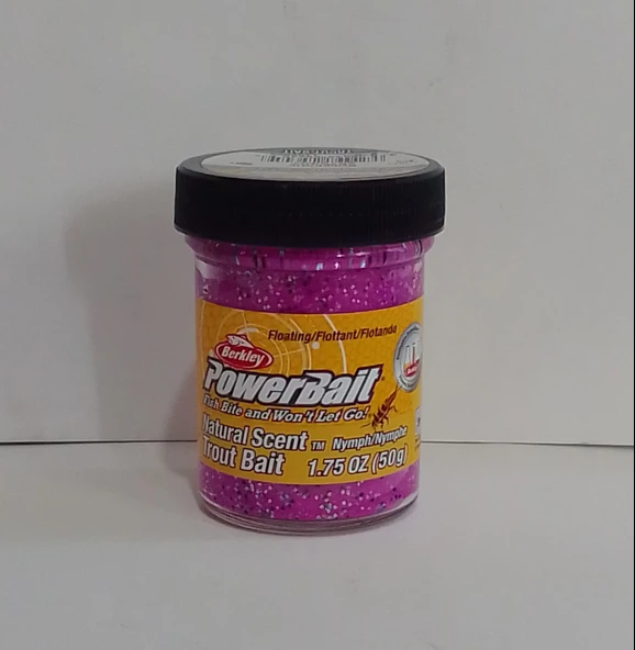 BERKLEY POWERBAİT EXTRA SCENT NYMPH/GLTR TROUT BAIT (25645)MOR RENK ALABALIK HAMURU ürün görseli
