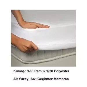 Özdilek Fitted Sıvıyı Hapseden Pamuklu Tek Kişilik Battal Sıvı Geçirmez Havlu Alez (120x200) - Resim 3