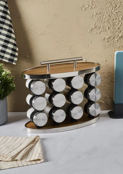 Casa Wood Baharatlık Takımı - Stantlı, Oval ürün görseli