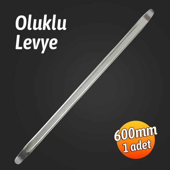 EL600 Oluklu Levye 600MM Gümüş Gri Profesyonel ve Hobi Amaçlı Kullanım İçin Uygun - Resim 2
