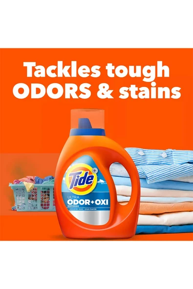 Tide Ultra Odor+Oxi Sıvı Çamaşır Deterjanı 94 Yıkama 3.9LT - Resim 4