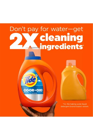 Tide Ultra Odor+Oxi Sıvı Çamaşır Deterjanı 94 Yıkama 3.9LT - Resim 8