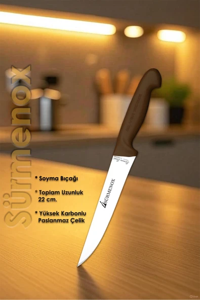 Sürmene Kahve Serisi Mutfak Bıçak Seti Et Ekmek Sebze Meyve Bıçağı 4 Lü Set Günlük Kullanım HDS-121 - Resim 2