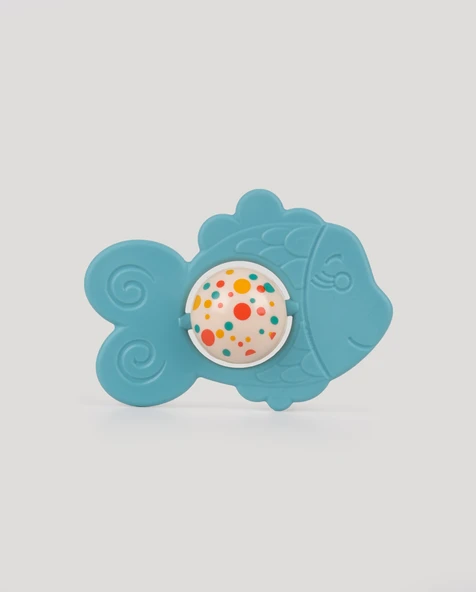 Arkadaşım Balık Diş Kaşıyıcı Çıngırak-Turkuaz ürün görseli