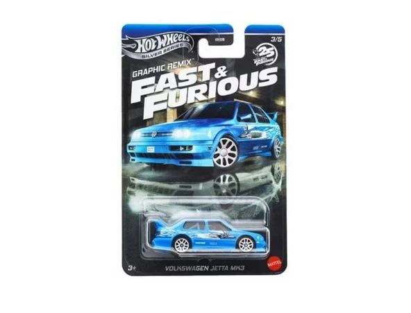 Hot Wheels Silver Series Fast & Furious Volkswagen Jetta Mk3 1/64 Model Araba ürün görseli 1