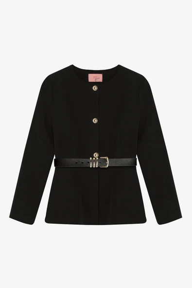 Quzu Kemer Detaylı Kadın Ceket ürün görseli 1