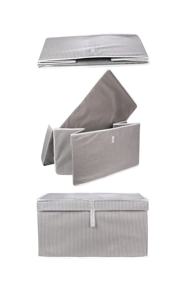 Jasper Hurç Katlanabilir Çizgili Çok Amaçlı Lüks Saklama/Düzenleyici Kutu (60x40x30 cm) – Kapaklı, Ekstra Dayanıklı, Kırışıklık Önleyici - Resim 3