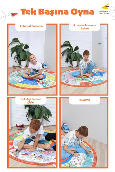 FunFlo 21 Oyunlu Eğitici Oyun Halısı  10 Parçalı Çocuk Etkinlik Matı - Resim 8