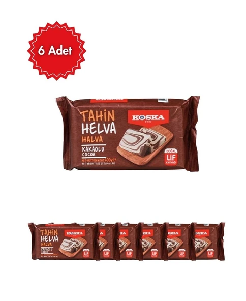Koska Kakaolu Helva 500 gr x 6 Paket (Ekonomik Avantaj Koli) ürün görseli 1