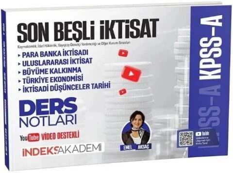 2026 KPSS A Grubu Son Beşli İktisat Video Ders Notları İndeks Akademi ürün görseli 1