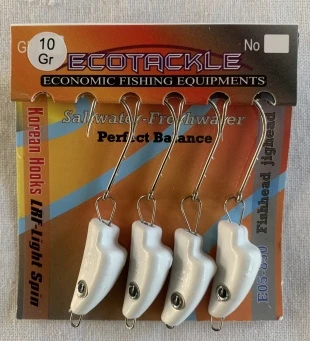 ECOTACKLE BEYAZ RENKLİ  BALIK KAFALI 10 GRAM  HAREKETLİ ZOKA ürün görseli