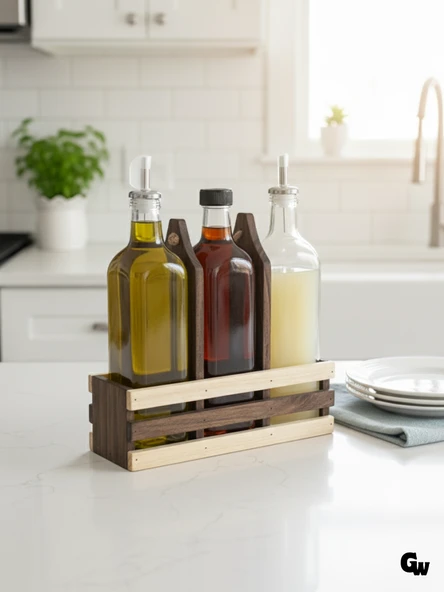 Ahşap Doğal 3Lü Yağdanlık ve Sosluk Takımı(KISA BAŞLIK)(SET)(CEVİZ) Ceviz 5 SET ürün görseli