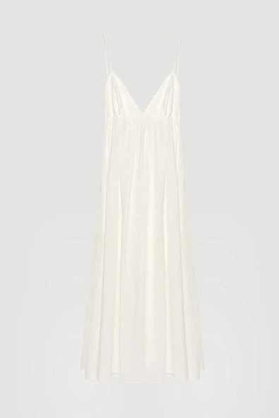 Quzu Sırt Detaylı Askılı Maxi Elbise 25YELB00567 - Resim 2