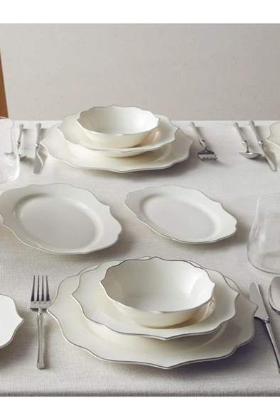 English Home Valencia Silver 27 Parça 6 Kişilik Yemek Takımı ürün görseli 1