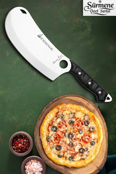 Sürmene Serisi Mutfak Bıçak Seti Pide Börek Pizza Salata Bıçağı Siyah Verzalit Sap HDS-140 ürün görseli 1