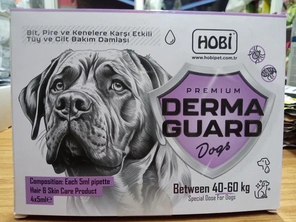 Hobi Derma Guard Köpekler Için Bit Pire Önleyici Cilt Bakım Damlası 40-60 kg 5 ml x 4 Adet ürün görseli 1