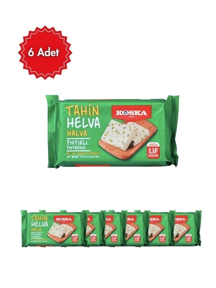 Koska Fıstıklı Helva 500 gr x 6 Paket (Ekonomik Avantaj Koli) ürün görseli