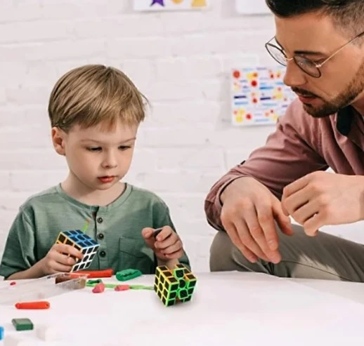 Zeka Küpü Renkli Kaliteli Carbon Fiber Rubik Sabır Küpü 3x3x3 Speed Küp - 1 Adet - Resim 4