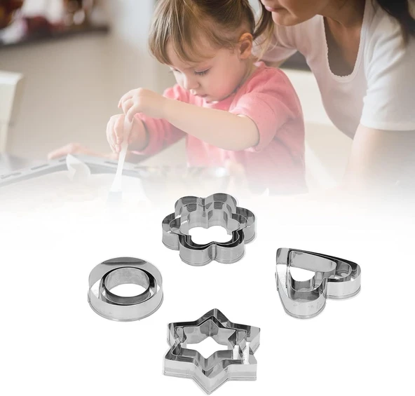 Kek Kalıbı - Bisküvi Kalıbı - Fondan Kalıbı 12 Adet - Resim 3