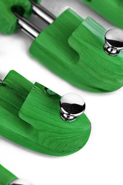 Premium Yeşil Ahşap Ayakkabı Form Kalıbı - 11