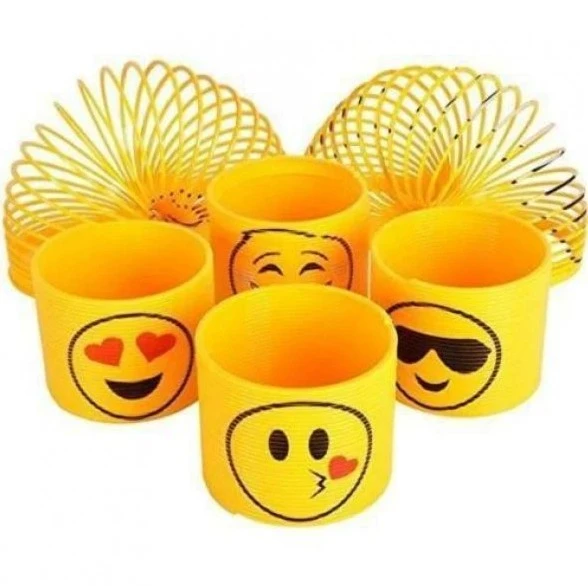 Emoji Stres Yayı Oyuncak Stres Yayı - 6 cm çapında - 3 Adet - Resim 3