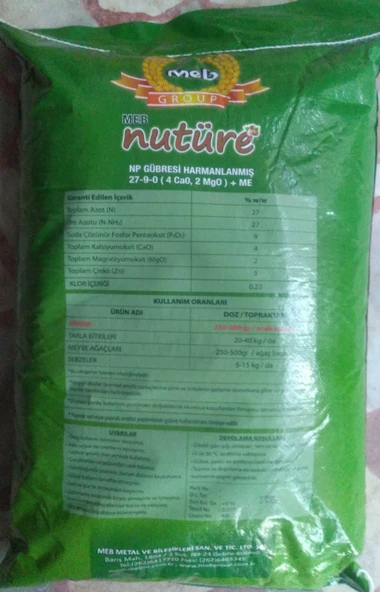 MEB Nutüre 25 kg Harmanlanmış NP Gübresi, 40 Torba - Resim 3
